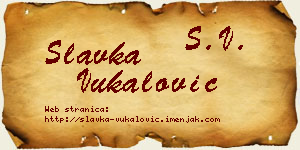Slavka Vukalović vizit kartica